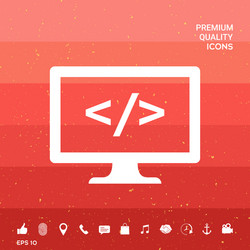 coding symbol icon vector