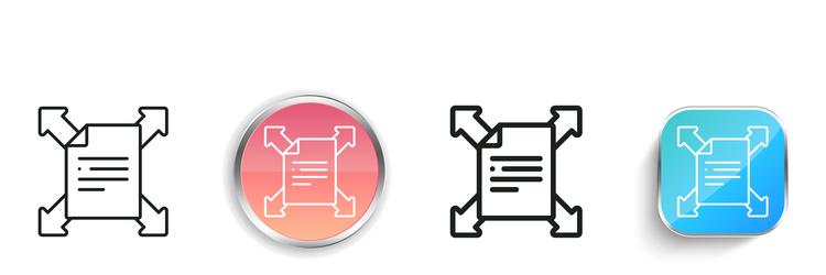 file icon thin linear regular and button style vector image