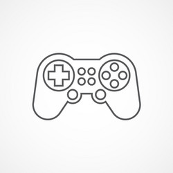 Game controller line icon video console Royalty Free Vector