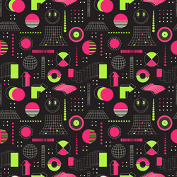 Seamless pattern with abstract geometric shapes vector