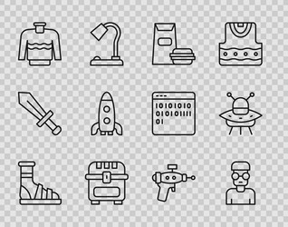 set line slippers with socks nerd geek burger vector image