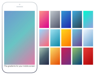soft color gradient backgrounds set vector image
