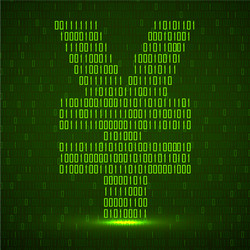 abstract sign yuan binary code with neon light vector image