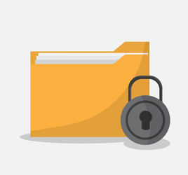 File padlock and document design vector