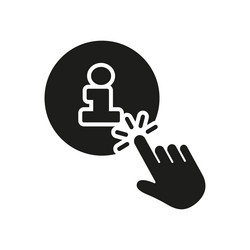 information button with hand pointer clicks vector image