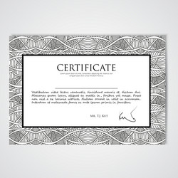 Graphic design template document with hand drawn vector