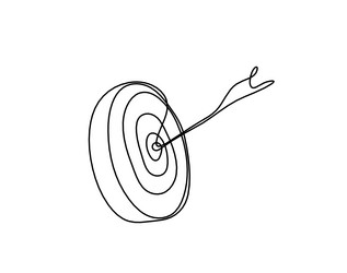Abstract arrow on target circle as continuous vector