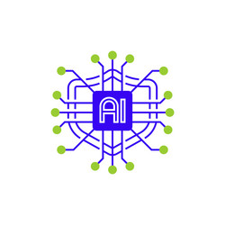 ai security two tone color icon linear style sign vector image