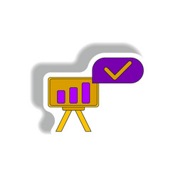 bar graph business statistic vector image
