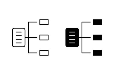 classification linear art icon set vector image