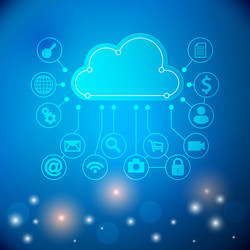 Cloud Computing Abstract Background vector
