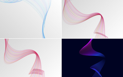collection of geometric minimal lines pattern set vector image