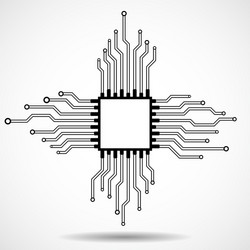 Cpu microprocessor microchip circuit board vector