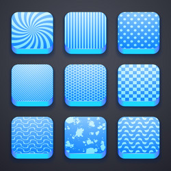 Retro App Background with Patterns vector image
