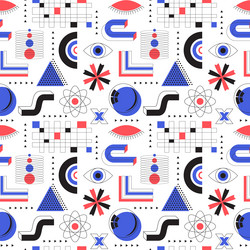 seamless pattern with abstract geometric elements vector image
