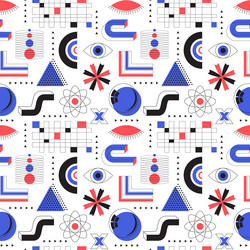 Seamless pattern with abstract geometric elements vector