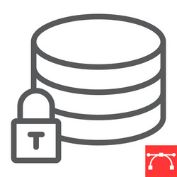 secure data line icon security and computing vector image