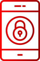 security line gradient icon vector image