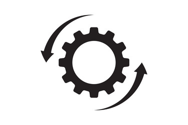 setting icon with work cog gear element cogweel vector image