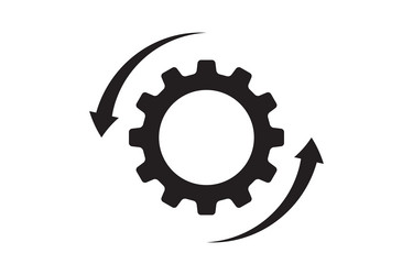 setting icon with work cog gear element cogweel vector