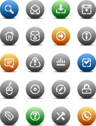 stencil round buttons for internet vector image