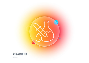 chemistry experiment line icon laboratory flask vector