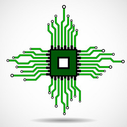 Cpu microprocessor microchip circuit board vector