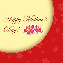 mothers day card set with flowers vector