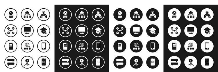 set student computer monitor screen online class vector image