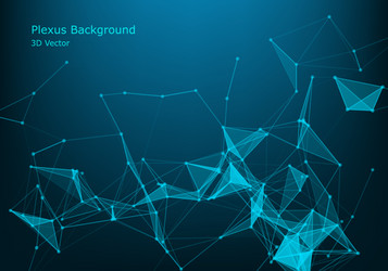 abstract illuminated particles and lines plexus vector image