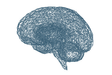 artificial neural network brain vector image