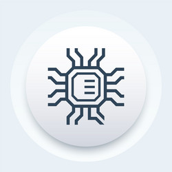 chipset microchip microelectronics icon vector image
