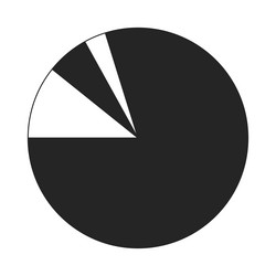 Circular statistical graphic flat line black vector