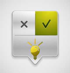 light bulb new idea concept web button vector image