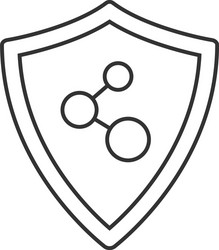 Network connection security linear icon vector