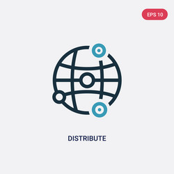 two color distribute icon from networking concept vector image