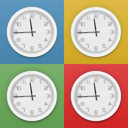 Wall clock show time vector