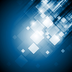 Bright blue abstract tech squares background Vector Image