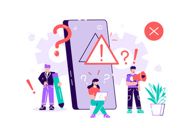 concept operating system error warning vector image