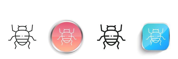 insect icon thin linear regular and button style vector image