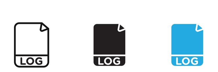 log file icon vector image