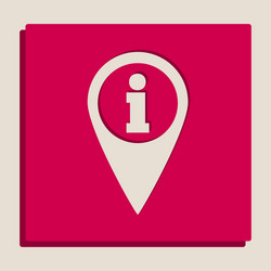 map pointer with information sign vector image