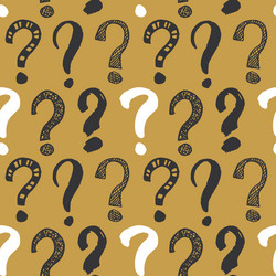 questions marks seamless pattern hand drawn vector image