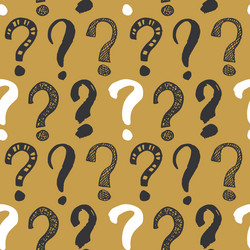 questions marks seamless pattern hand drawn vector