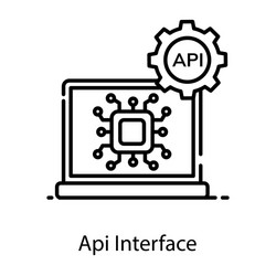 api interface vector image