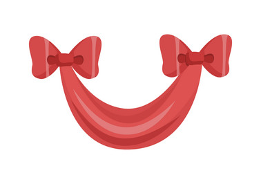 bow for giftbox red ribbon decoration gifts Vector Image