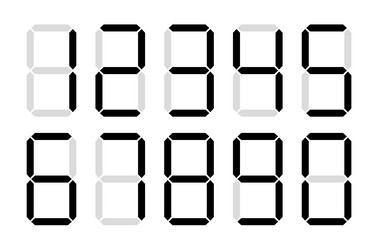 digit number display time clock icon calculator vector image