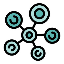 network hub connecting five nodes with lines vector image