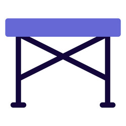 portable folding table easy to move vector image