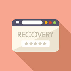 recovery page icon flat ui log vector image